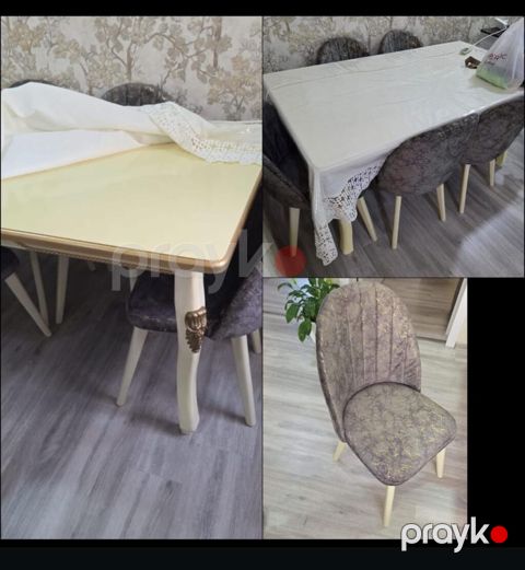 Qonaq otağı üçün, İşlənmiş, Dördbucaq masa, 6 stul — Bakı
