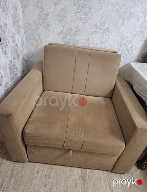 Qatlanan kreslo‑divan - Rəng: açıq bej - Material: yumşaq — Masazır
