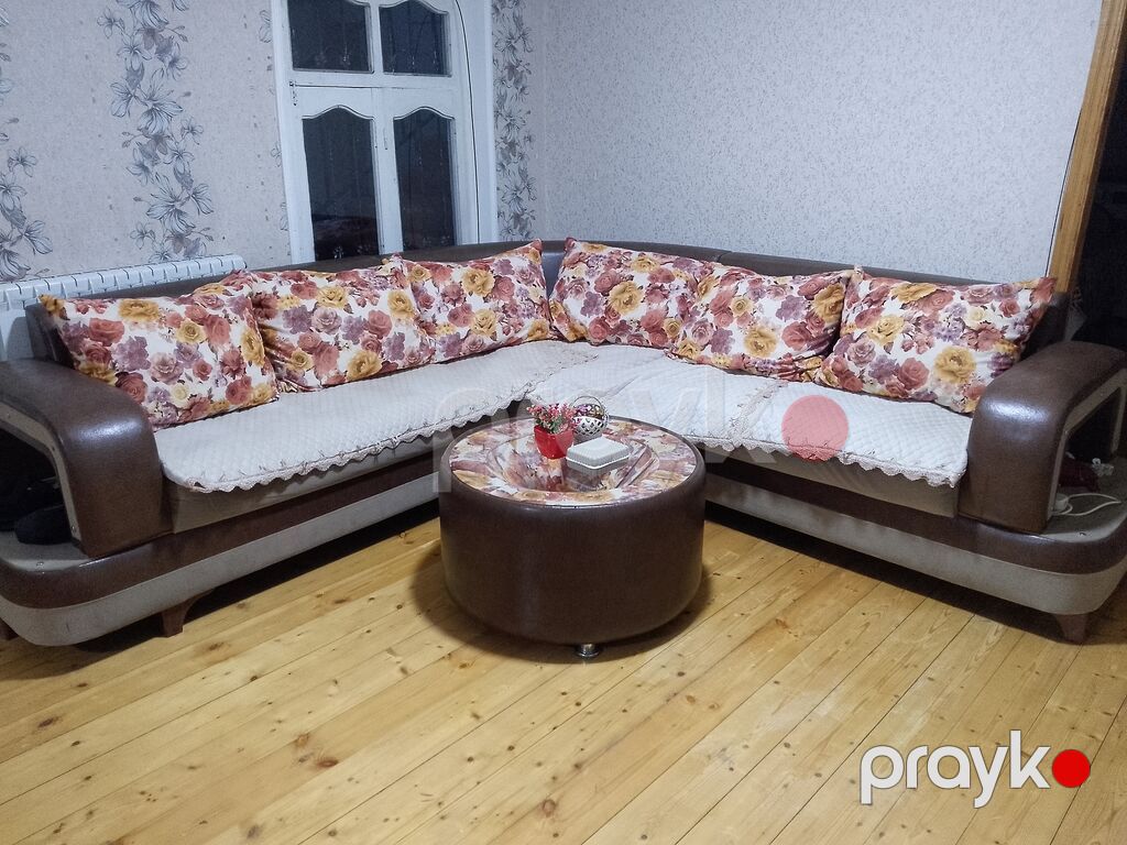 Künc divan dəsti - Model: L formalı künc divan və uyğun dairəvi — Yumşaq mobilya dəstləri, Mingəçevir (2)