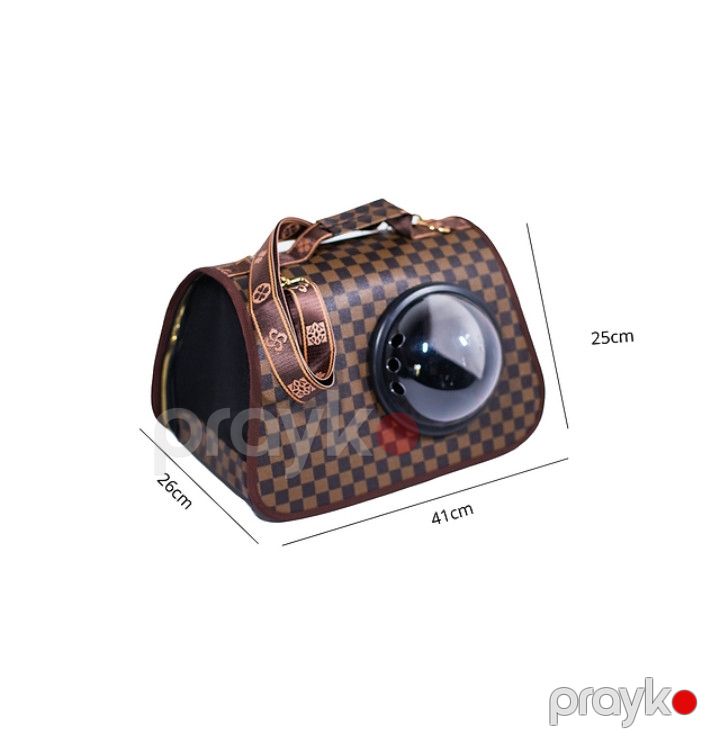 Daşıma çantası pişiklər və itlər üçün LV, dəri, qəhvəyi, 41x25x26 sm — Mallar, Bakı (2)