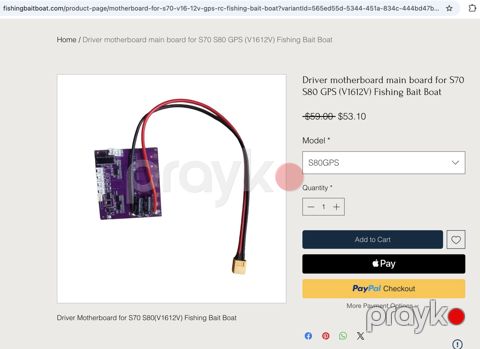 S70 / S80 / S90 GPS yemləmə qayığı (qayıq, lodka) ana platası (Motherboard) — Bakı
