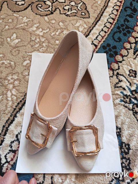 Qadın loaferləri – krem rəng - Model: qadın düz ayaqqabı/loafer — Bakı