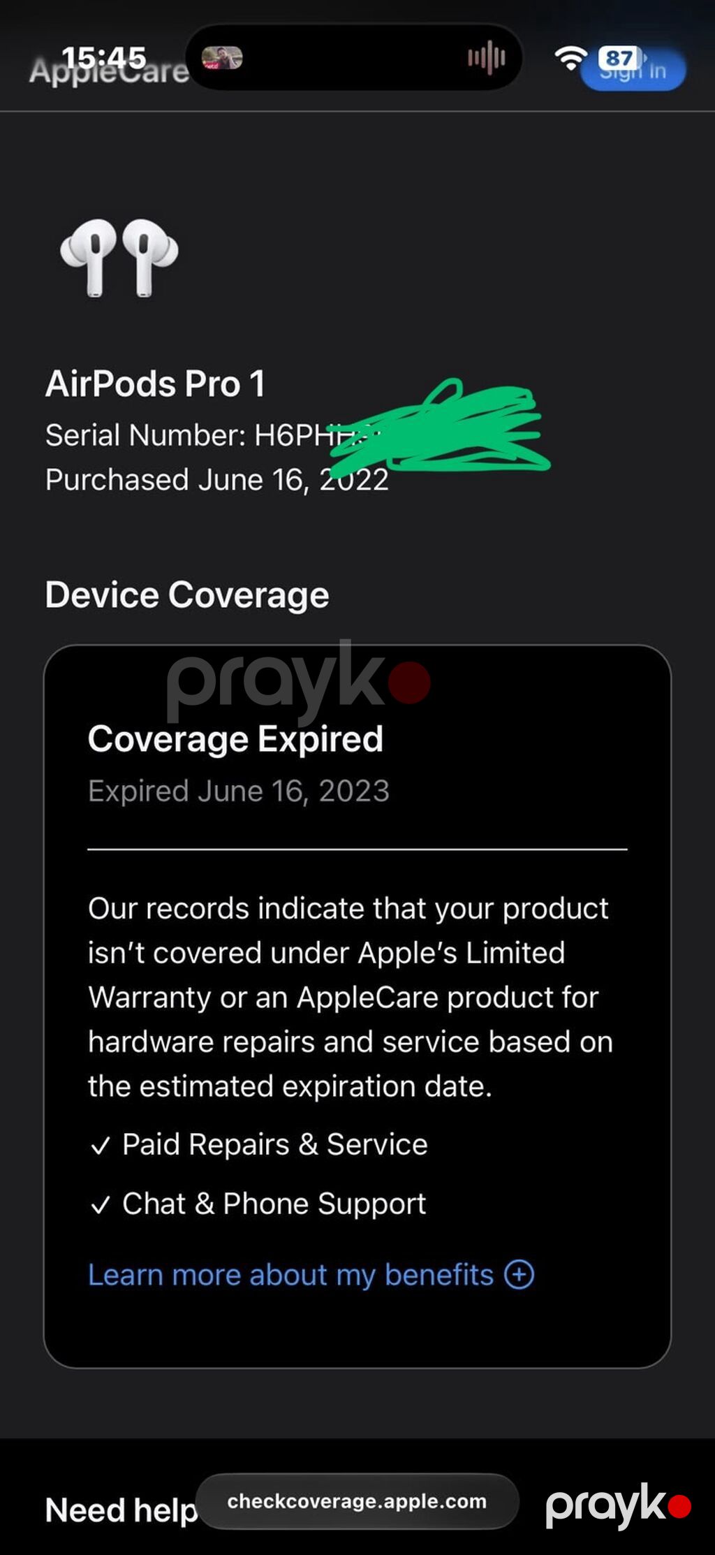 Aşağı Yeri VAR Apple AirPods Pro 1-ci nəsil) – MagSafe şarj qutusu — Qulaqcıqlar, Sumqayıt (4)