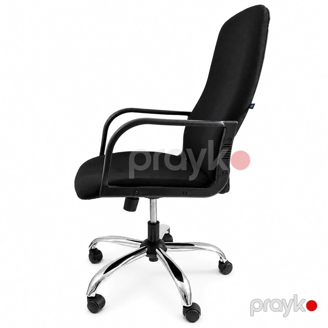 Ofis üçün kreslo, parça/metal, qara, 130 kq — Mallar, Bakı (2)