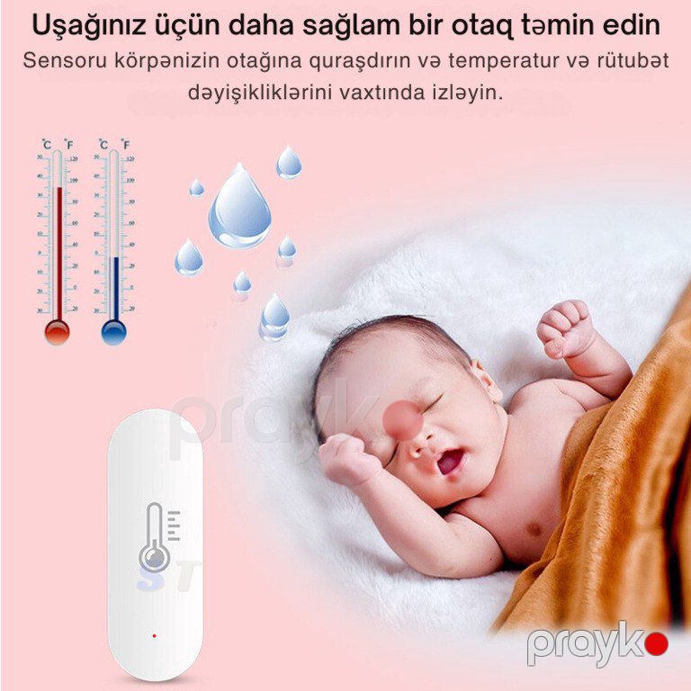 Ağıllı WiFi temperatur və nəmlilik sensoru — Ağıllı ev və təhlükəsizlik, Bakı (4)