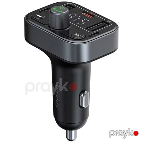 FM Modulyator Baseus Pro Series Car Bluetooth FM Transmitter 2USB-A + Usb-c Cluster Black — Bakı