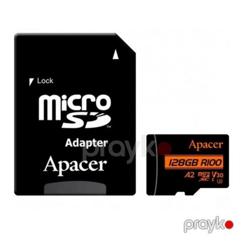 Apacer AP128GMCSX10U8-R 128GB microSDXC U3 V30 A2 Yaddaş Kartı — Bakı