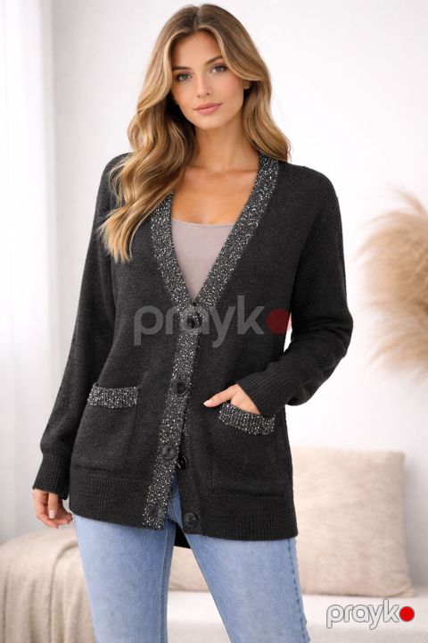 Jaket qadınlar üçün OFS-2102, akril/yun, qara, ölçü One Size — Bakı