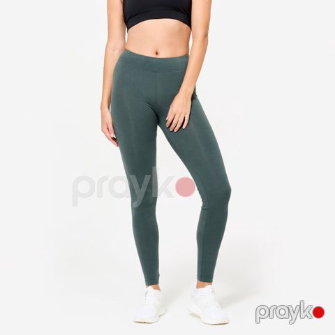 Qadınlar üçün leqqins Decathlon 8913153, yaşıl, pambıq/elastan, ölçü 3XL — Bakı