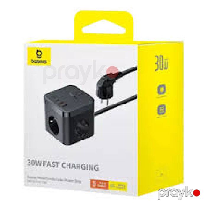 Baseus PowerCombo Cube E00066400117-00 7-Port 30W Uzadıcı Şəbəkə — Elektronika, Bakı (2)