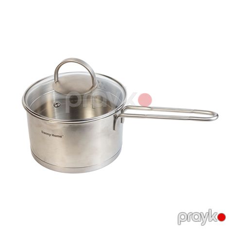 Qazan Danny Home, 32.3x17x13 sm, 1.9 l, alüminium/şüşə, gümüşü/şəffaf — Bakı