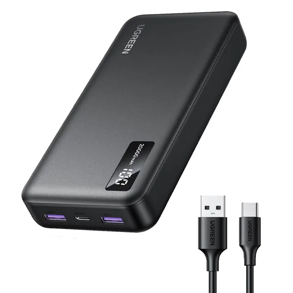 Power Bank Black Ugreen 10000mAh Two-way Fast Charging — Bakı