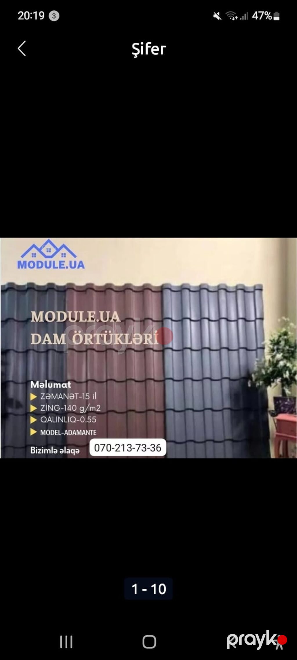 Module.ua dam örtükləri – metal kirəmit və faltsevy tipli örtük — Dam örtükləri, Bakı (3)