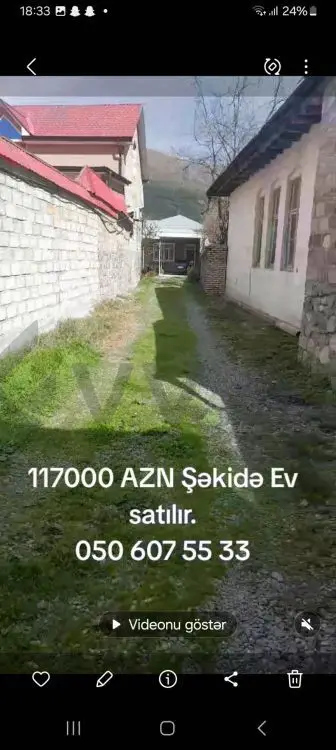 4 otaqlı Həyət evi Satılır, Şəki — Elşən Cəbrayılov