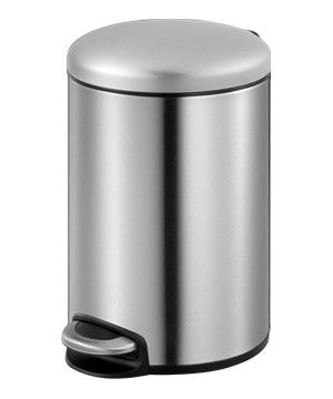 Zibil konteyneri pedal ilə Eko Maggey EK9405-02, paslanmayan polad/plastik, metalik, 5 l — Bakı