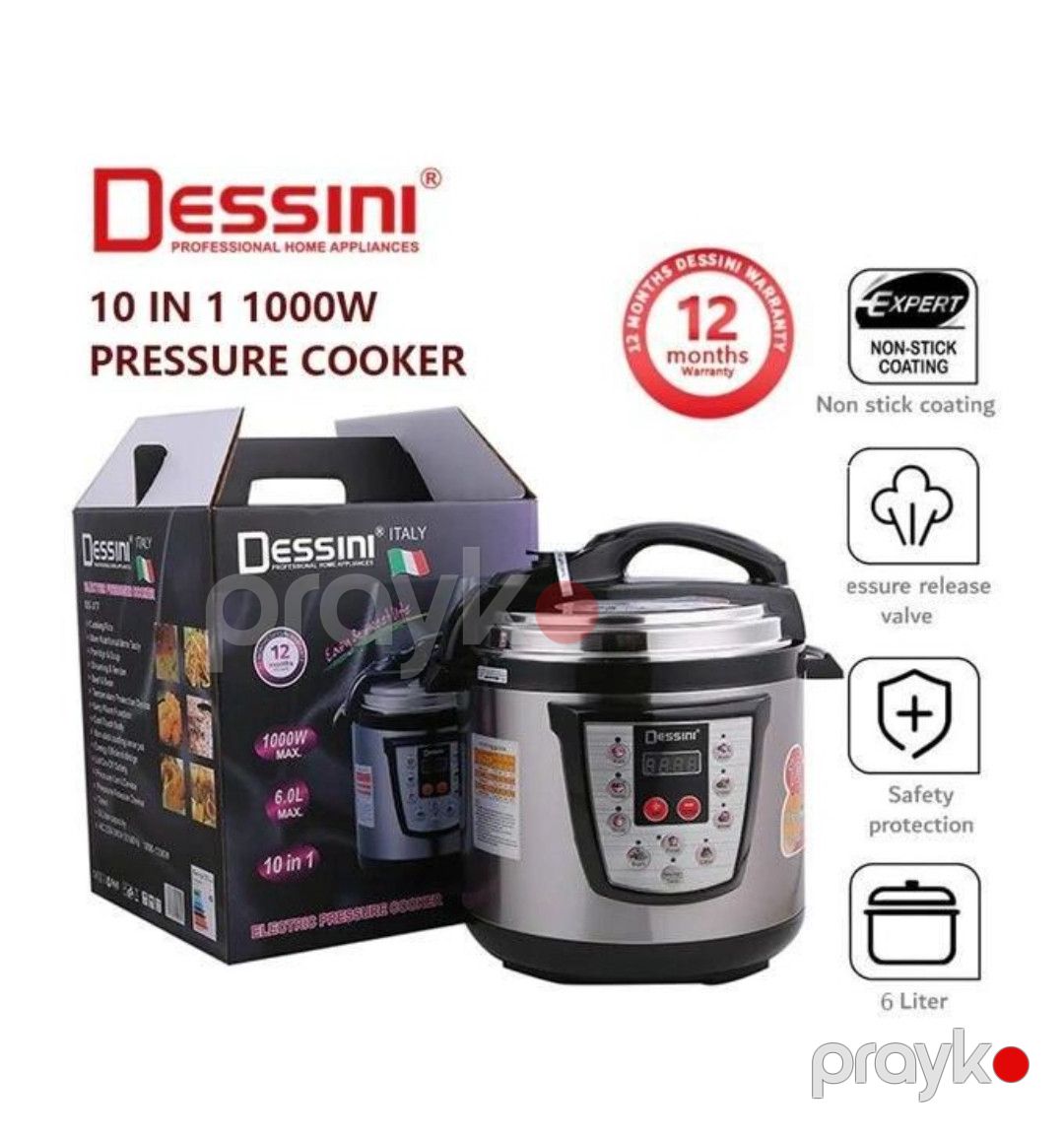 Buxar qazanı Dessini Smart, paslanmayan polad, gümüşü, 6 l — Mallar, Bakı (2)