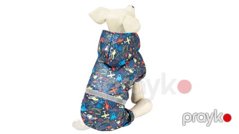 İtlər üçün yağmurluq kostyum Triol "Pölet" L, 35 sm, işıqəks etdirici lent ilə - 4680384060133 — Bakı