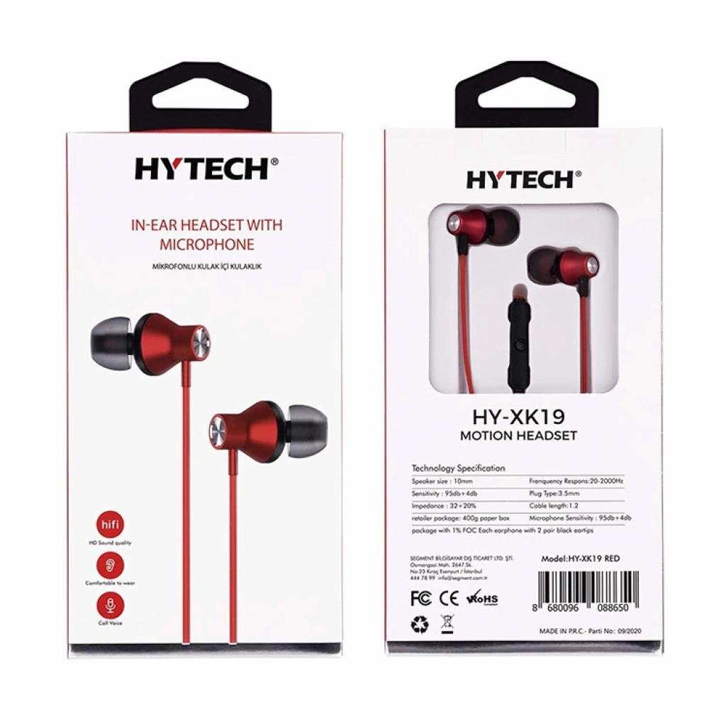 Hytech XK19 Mikrofonlu-Qulaqlıq (HY-XK19 Red) — Dinamiklər və akustik sistemlər, Bakı (2)