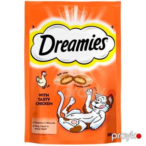Pişiklər üçün məzə Dreamies With Tasty Chiken, 60 q — Bakı
