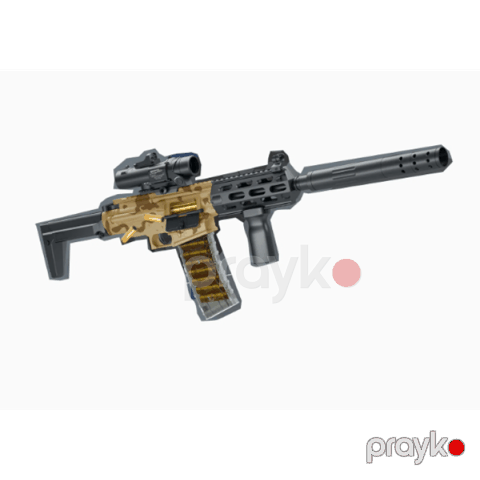 Nerf Silah M416 – Binokl və Tutacaq, Şəffaf Daraqlı — Bakı