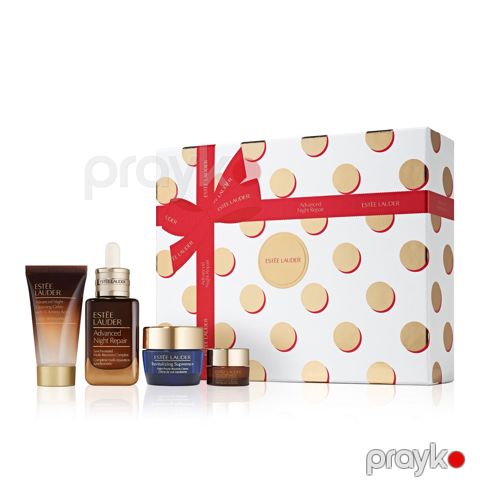 Üzə qulluq üçün kosmetika dəsti Estee Lauder Advanced Night Repair (göz ətrafı dərisi üçün krem + üz üçün gecə kremi + üz üçün zərdab + üz üçün təmizləyici gel) — Bakı