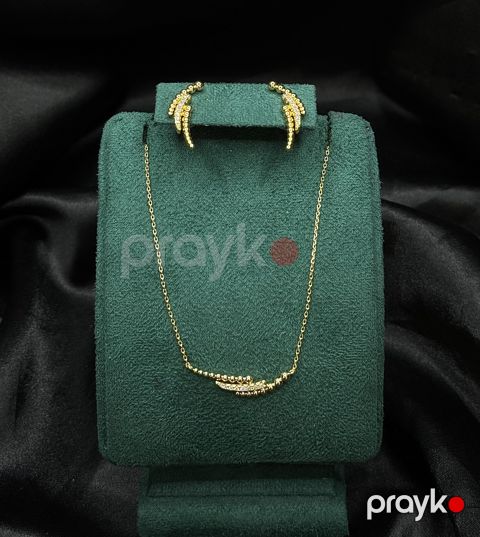 Bijuteriya dəsti boyunbağı, sırğa və üzük 8172, polad — Bakı