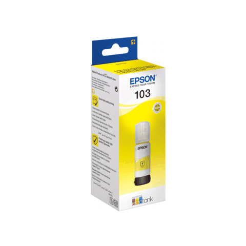 Epson 103 Yellow 65 ml Original EcoTank Mürəkkəb Şüşəsi — Bakı
