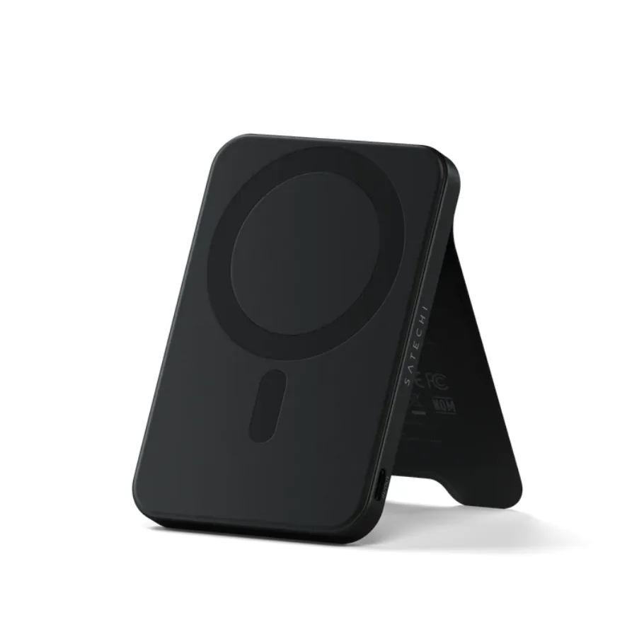 Power bank Satechi Qi2 5K Magnetic with Stand Black — Mallar, Bakı (2)