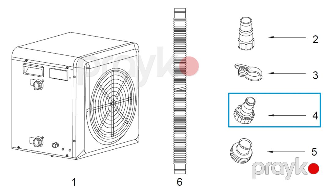 Bağ şlanqı adapteri Bestway Hydrogenic duzlu su sistemi və Flowclear hovuz qızdırıcısı üçün, boz — Mallar, Bakı (2)