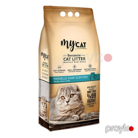 Topalaşan doldurucu My Cat Marseille Soap Scented pişiklər üçün 10 l — Bakı