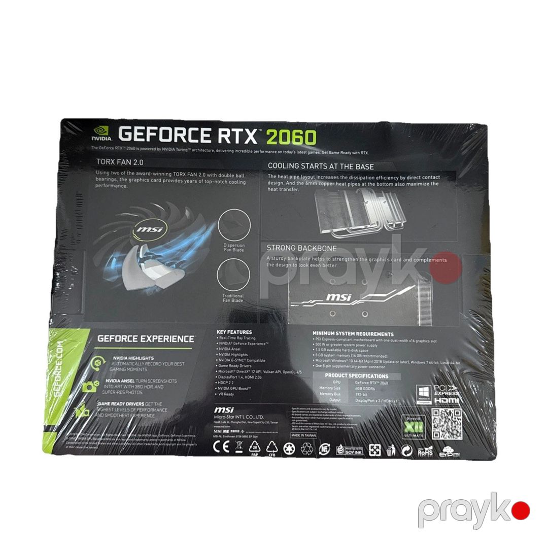 MSI Gaming GeForce RTX 2060 6GB GDRR6 192-bit (RTX 2060 Ventus GP OC) — Kompüterlər və noutbuklar, Bakı (3)