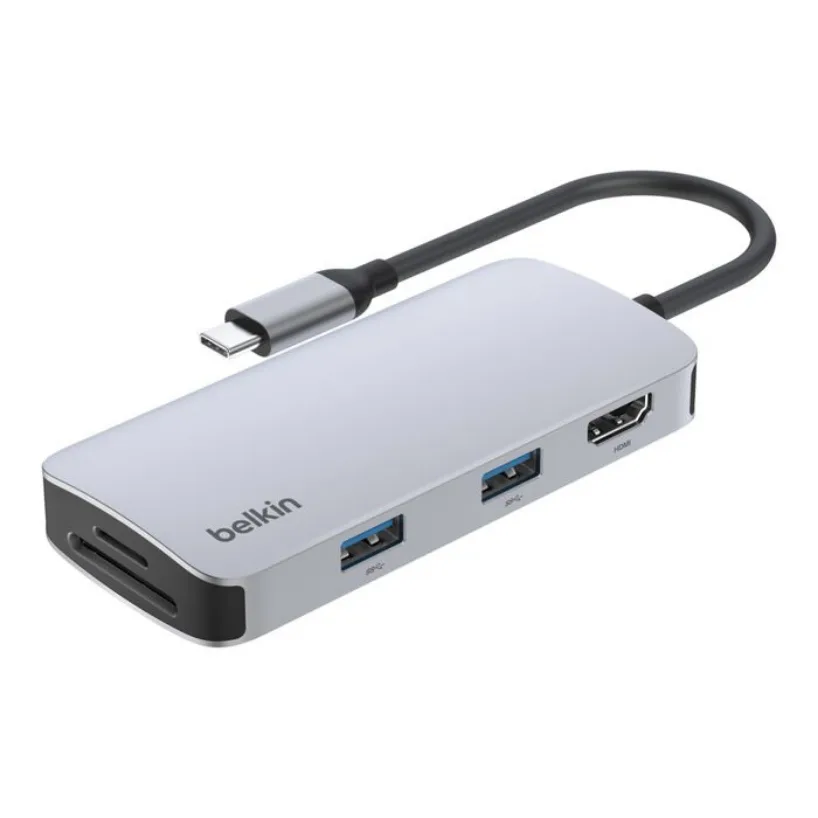 HUB Belkin Usb-c 5-IN-1 Multiport Hub 100w Space Gray — Mallar, Bakı (3)