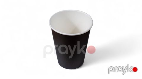 Stəkan dəsti qara təkqatlı, 16 oz, 25 ədəd, birdəfəlik, qəhvə və isti içkilər üçün - Loyal_287796215 — Bakı