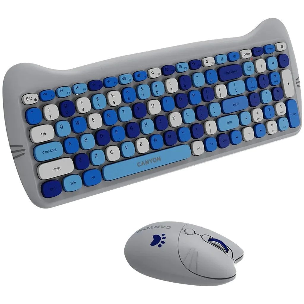 Klaviatura Canyon HSET-W6 Blue (CNS-HSETW6BL) — Mallar, Bakı (3)