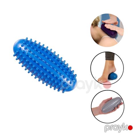 Tikanlı masaj topu Gymnic 1035, oval, mavi, 15 sm — Bakı