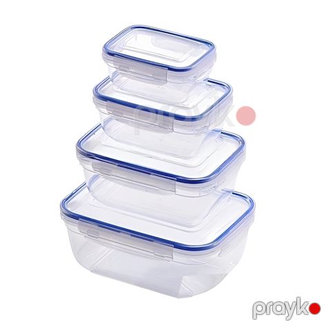 Konteyner dəsti Dunya Plastik, 4lü, 400+800+1400+2300 ml — Bakı