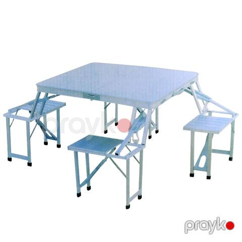 Kempinq üçün stulllar ilə qatlanan masa 8836-A, 95х79х71 sm — Bakı