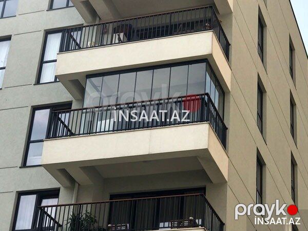 Cam balkon — Pəncərələr, qapılar, balkonlar, Bakı (9)