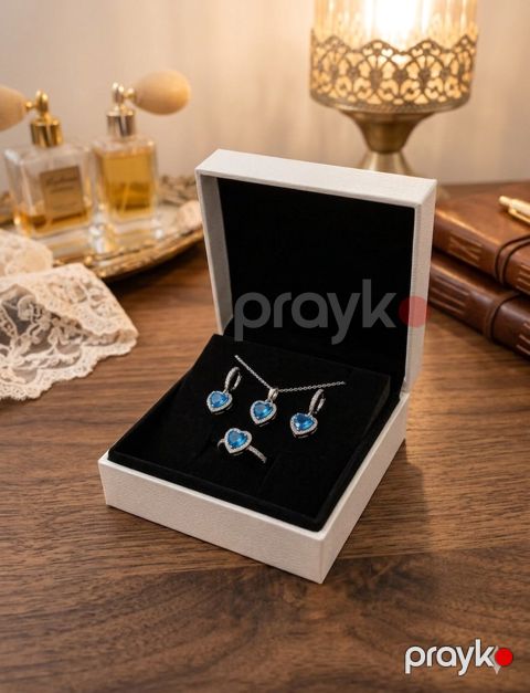 Bijuteriya dəsti boyunbağı, üzük və sırğa 14456_9 — Bakı