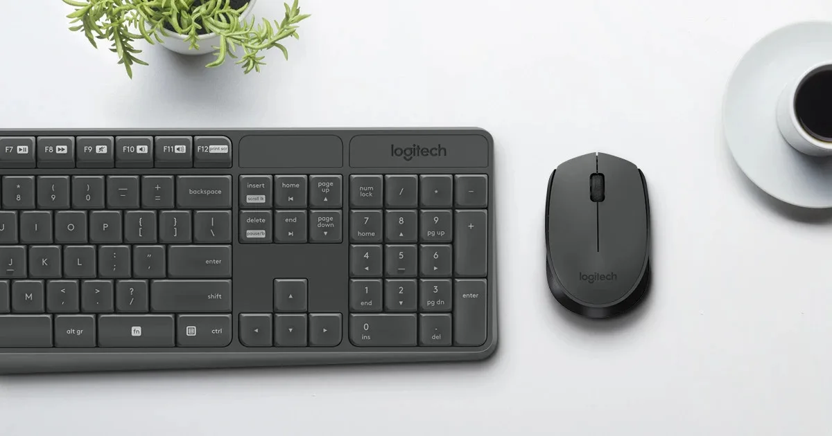 Klaviatura Logitech MK235 Wireless Keyboard and Mouse Combo Grey — Mallar, Bakı (3)