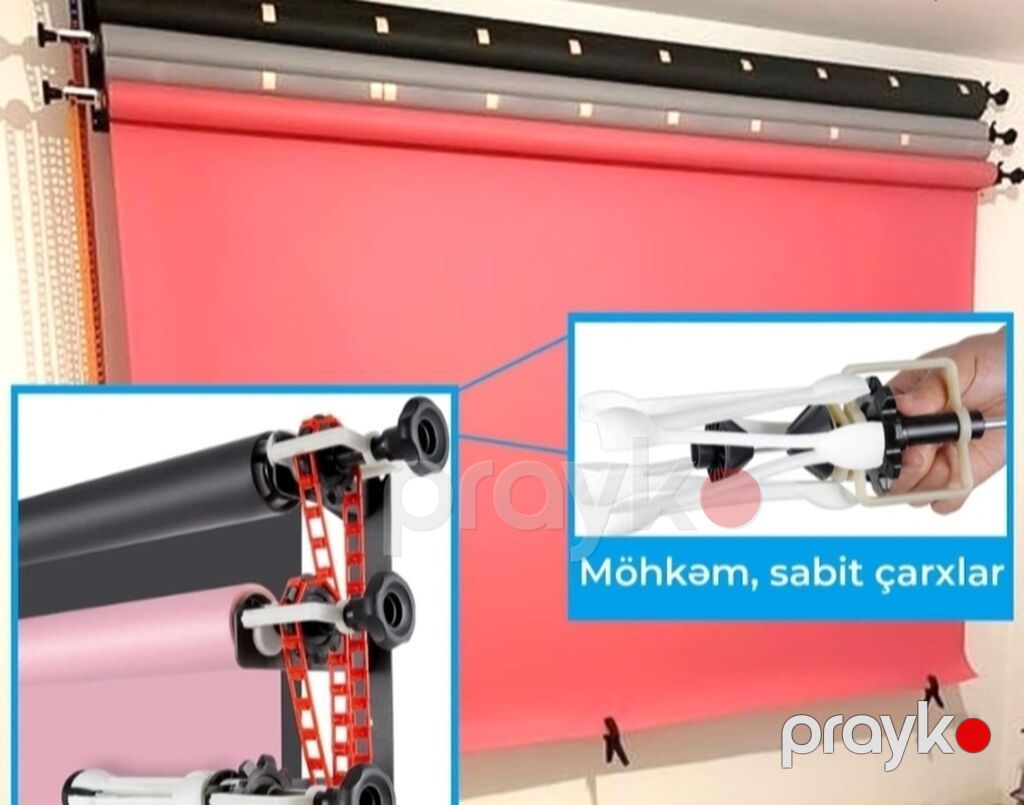 Ağ fon rulonu və qurğuları – dəst şəklində satılır Fotoqraflar və — Təmir və inşaat, Bakı (2)