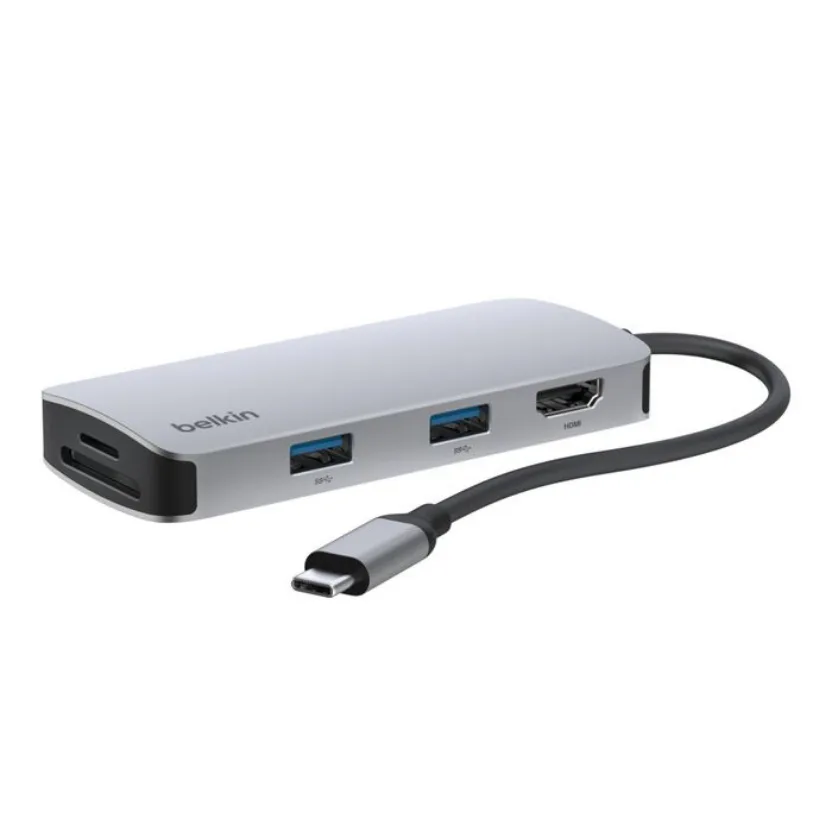 HUB Belkin Usb-c 5-IN-1 Multiport Hub 100w Space Gray — Bakı