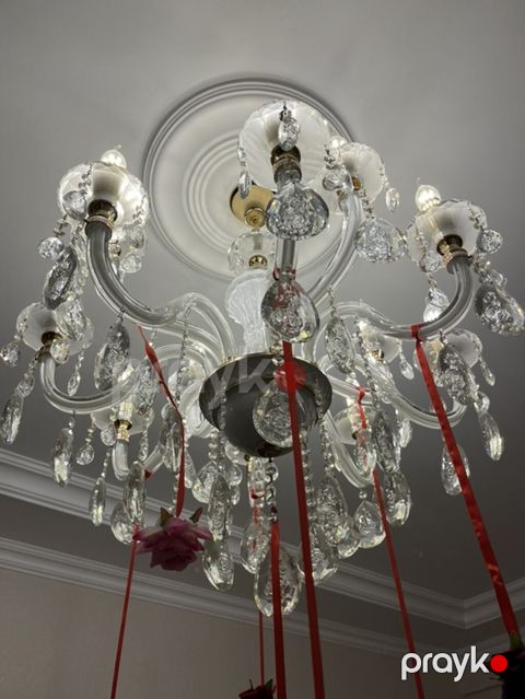 Çılçıraq, 8 lampa, Şüşə — Saray
