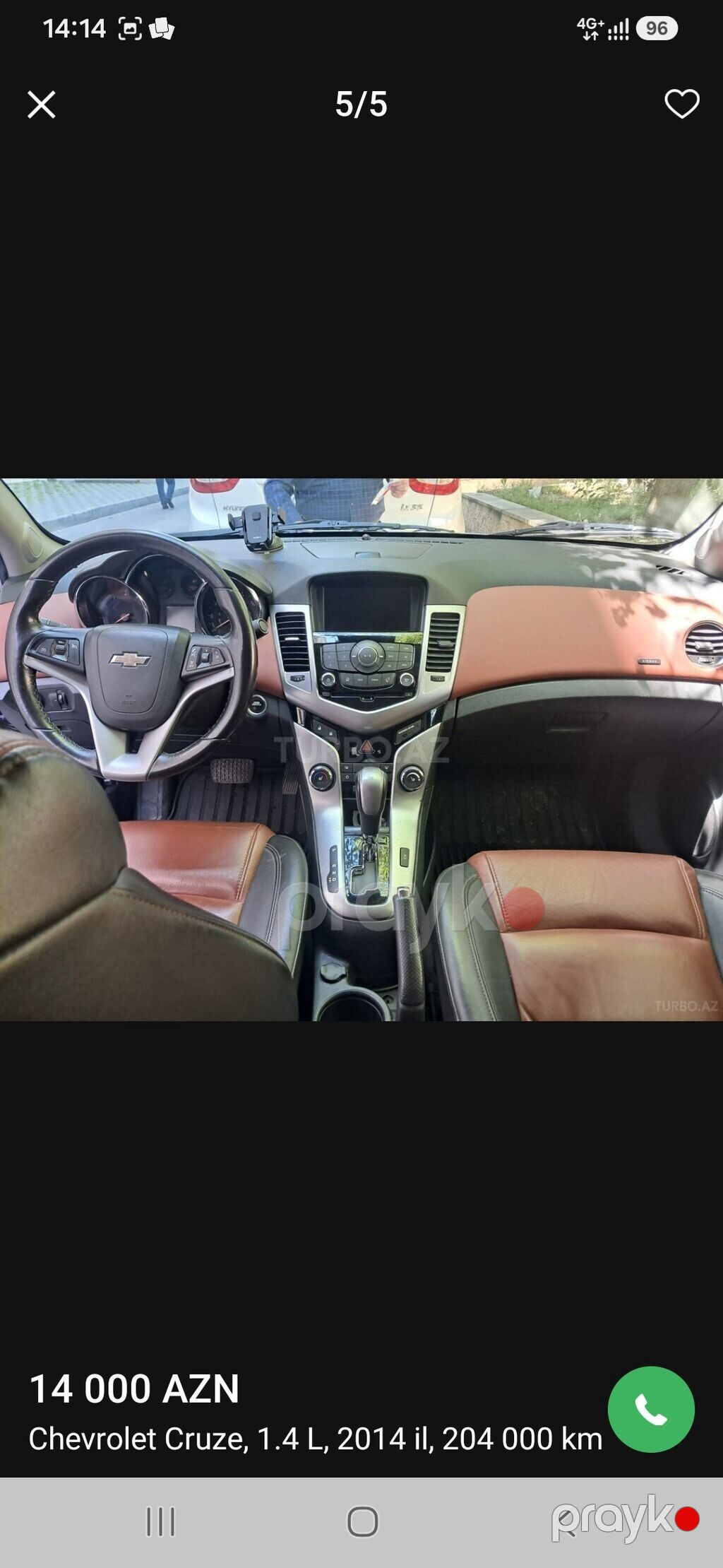 Chevrolet Cruze: 1.4 l 2014 il Sedan — Avtomobillər, Bakı (4)