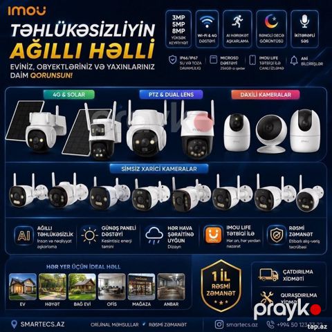İmou wifi kamera Imou Təhlükəsizlik Kameraları – Rəsmi Zəmanət — Bakı