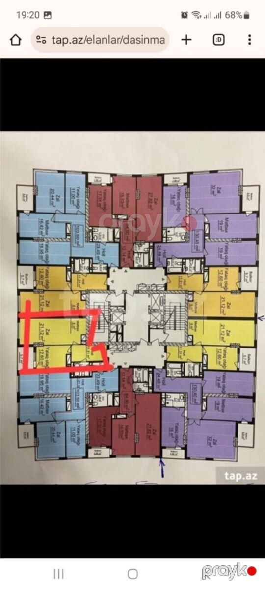 2-otaqlı yeni tikili, Sumqayıt ş., 61 m² — Mənzil, Sumqayıt (6)