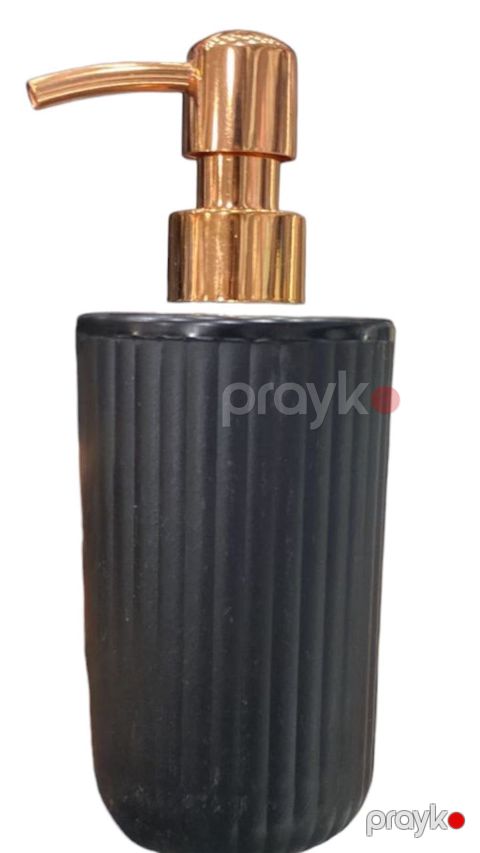 Sabun qabı Duman, qara və qızılı, plastik, 0,4 litr, silindrik - SH-1612 — Bakı
