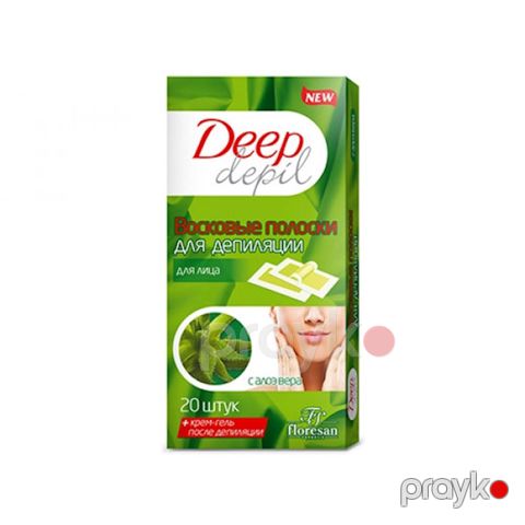 Depilyasiya üçün mum zolaqlar üzə Флоресан Deep Depil Aloe Vera ilə 20 əd — Bakı