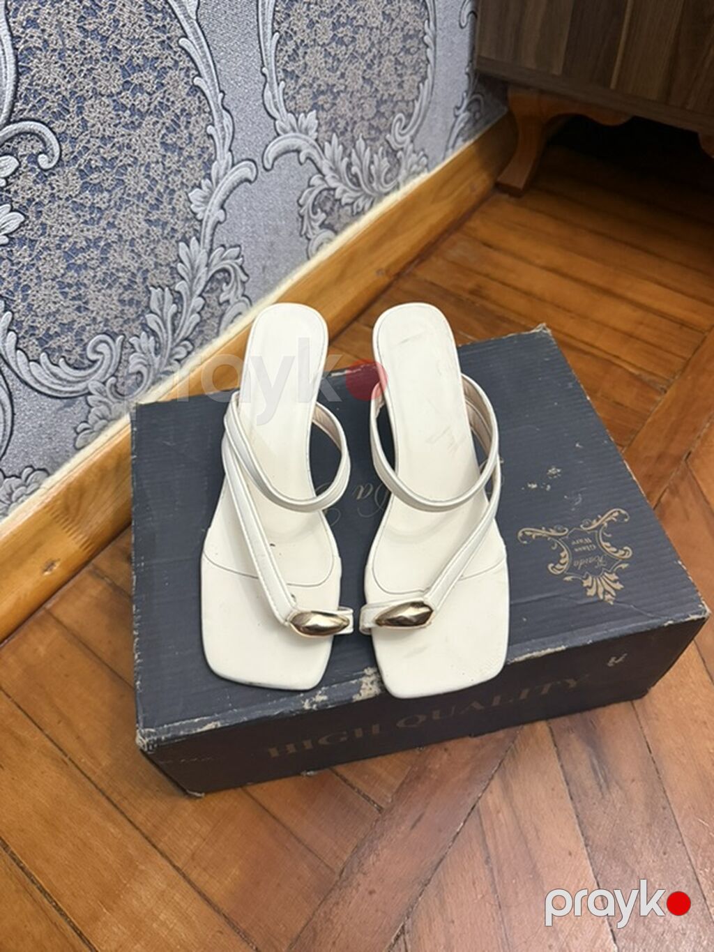 Ölçü: 37, rəng - Ağ, İşlənmiş — Sandal, Bakı (2)