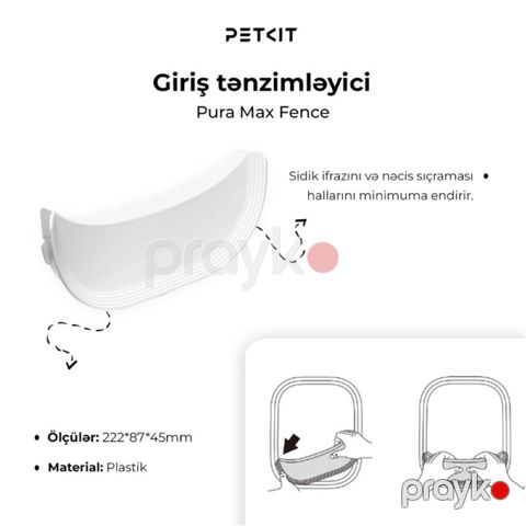 Pişik tualeti üçün yüksəldilmiş giriş Petkit T4-Fance — Bakı